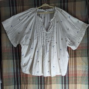 a.n.a. Cotton Peasant Blouse